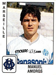 Sticker Manuel Amoros - FOOT 1989-1990 n. 129 - Panini
