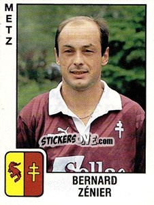 Cromo Bernard Zénier - FOOT 1989-1990 - Panini