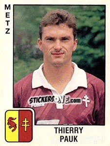 Sticker Thierry Pauk - FOOT 1989-1990 - Panini