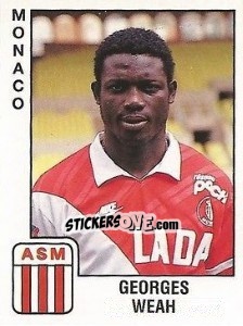 Sticker Georges Weah - FOOT 1989-1990 n. 176 - Panini