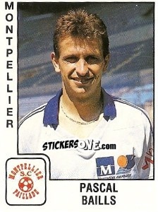 Sticker Pascal Baills - FOOT 1989-1990 n. 186 - Panini