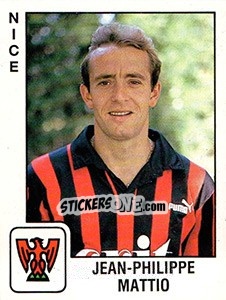 Sticker Jean Philippe Mattio - FOOT 1989-1990 n. 237 - Panini