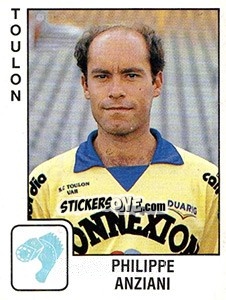 Cromo Philippe Anziani - FOOT 1989-1990 - Panini