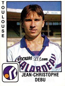 Sticker Jean Christophe Debu - FOOT 1989-1990 - Panini
