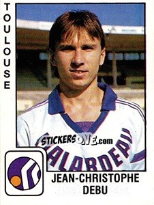 Figurina Jean Christophe Debu - FOOT 1989-1990 - Panini