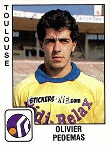 Sticker Olivier Pedemas - FOOT 1989-1990 - Panini