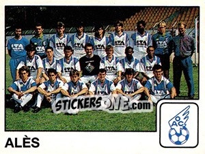 Sticker Equipe Alès - FOOT 1989-1990 - Panini