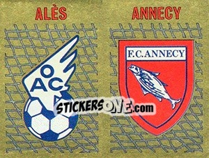 Cromo Ecusson Alès - Annecy - FOOT 1989-1990 - Panini