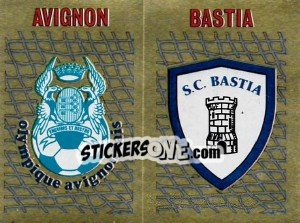 Sticker Ecusson Avignon - Bastia - FOOT 1989-1990 - Panini