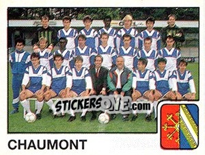 Sticker Equipe Chaumont - FOOT 1989-1990 - Panini