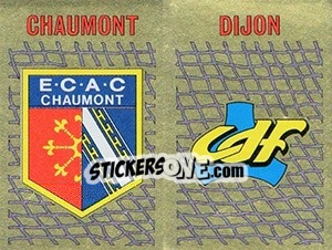 Sticker Ecusson Chaumont - Dijon - FOOT 1989-1990 - Panini