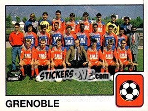 Sticker Equipe Grenoble - FOOT 1989-1990 - Panini