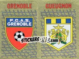 Figurina Ecusson Grenoble - Gueugnon - FOOT 1989-1990 - Panini