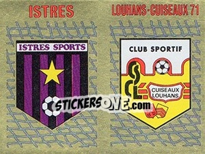 Sticker Ecusson Istres - Louhans Cuiseaux 71 - FOOT 1989-1990 - Panini