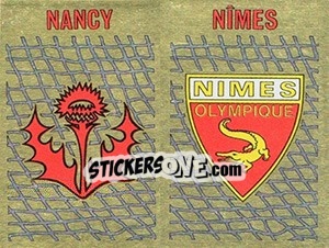 Sticker Ecusson Nancy - Nîmes - FOOT 1989-1990 n. 380 - Panini
