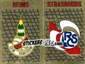 Sticker Ecusson Reims - Strasbourg - FOOT 1989-1990 - Panini