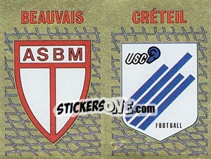 Cromo Ecusson Beauvais - Créteil - FOOT 1989-1990 - Panini