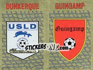 Cromo Ecusson Dunkerque - Guingamp - FOOT 1989-1990 - Panini