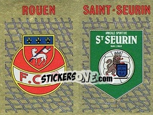 Sticker Ecusson Rouen - Saint Seurin - FOOT 1989-1990 - Panini