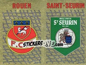 Figurina Ecusson Rouen - Saint Seurin - FOOT 1989-1990 - Panini