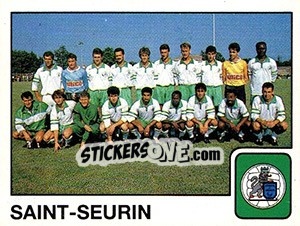 Cromo Equipe Saint Seurin - FOOT 1989-1990 - Panini