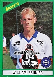 Cromo William Prunier - FOOT 1990-1991 n. 10 - Panini