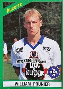 Sticker William Prunier - FOOT 1990-1991 - Panini