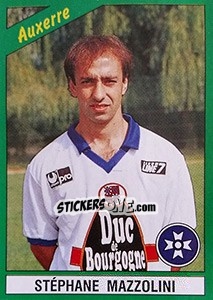Figurina Stéphane Mazzolini - FOOT 1990-1991 n. 12 - Panini