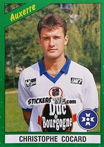 Sticker Christophe Cocard - FOOT 1990-1991 - Panini