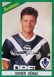 Sticker Didier Sénac - FOOT 1990-1991 n. 22 - Panini