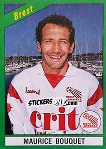Sticker Maurice Bouquet - FOOT 1990-1991 n. 37 - Panini