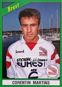 Sticker Corentin Martins - FOOT 1990-1991 n. 38 - Panini