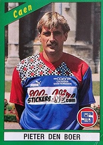 Sticker Pieter Den Boer - FOOT 1990-1991 - Panini