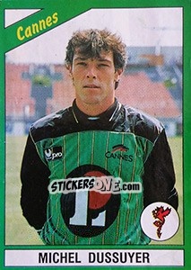 Sticker Michel Dussuyer - FOOT 1990-1991 - Panini