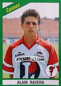 Cromo Alain Ravera - FOOT 1990-1991 n. 60 - Panini