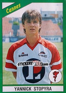 Sticker Yannick Stopyra - FOOT 1990-1991 n. 65 - Panini