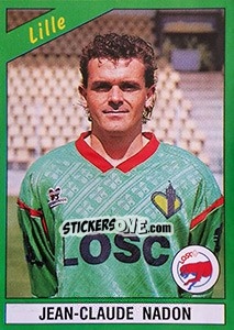 Sticker Jean-Claude Nadon - FOOT 1990-1991 n. 68 - Panini