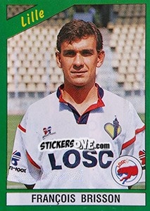 Sticker François Brisson - FOOT 1990-1991 - Panini