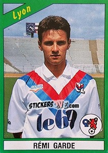 Figurina Rémi Garde - FOOT 1990-1991 - Panini