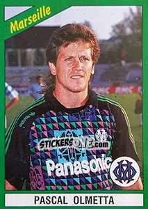 Sticker Pascal Olmetta - FOOT 1990-1991 n. 92 - Panini