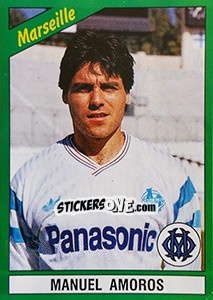 Sticker Manuel Amoros - FOOT 1990-1991 n. 93 - Panini