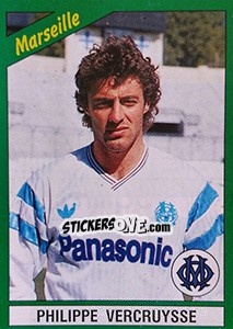 Sticker Philippe Vercruysse - FOOT 1990-1991 - Panini