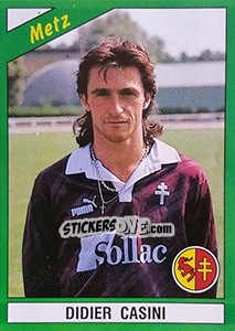Sticker Didier Casini - FOOT 1990-1991 - Panini