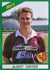 Sticker Albert Cartier - FOOT 1990-1991 - Panini