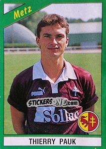 Sticker Thierry Pauk - FOOT 1990-1991 - Panini