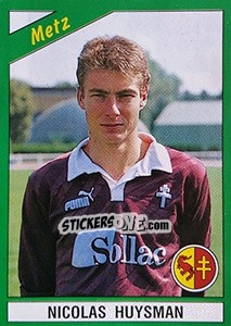 Sticker Nicolas Huysman - FOOT 1990-1991 - Panini