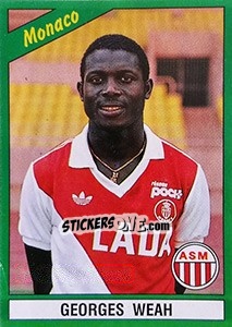 Sticker Georges Weah - FOOT 1990-1991 n. 126 - Panini
