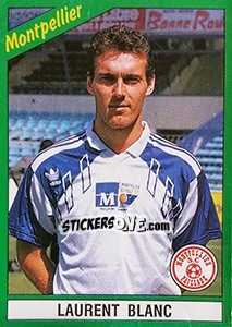 Figurina Laurent Blanc - FOOT 1990-1991 - Panini