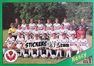 Sticker Equipe de Nancy - FOOT 1990-1991 - Panini