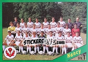 Sticker Equipe de Nancy - FOOT 1990-1991 n. 139 - Panini